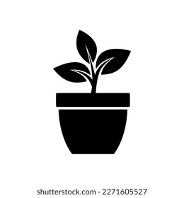 Plant vector icon on white background