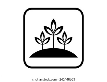 Plant vector icon on white background