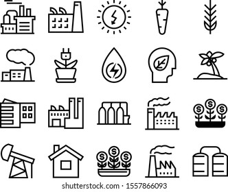 plant vector icon set such as: mining, travel, corporate, sun, website, tourism, coco, water, holiday, fashion, circle, corn, sale, identity, round, exotic, solar electricity, flower, manufacturing