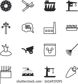 plant vector icon set such as: pruning, secateurs, enterprise, fan, hook, appliance, sun, blade, graphic, dioxide, renewable, scissors, trim, electrician, process, fabric, flowers, station, cannabis