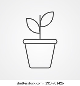 Plant vector icon sign symbol