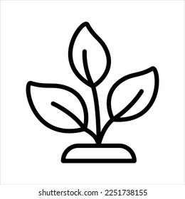 Diseño de símbolo de icono de vector de planta