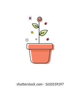 plant vector icon symbol isolated white background