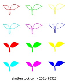 Plant Vector Icon. Plant icon in trendy flat style. Set elements in colored icons. Plant icon image, Plant icon illustration isolated on white background