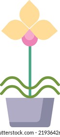 Icono de la ilustración del vector de planta en estilo plano de moda aislado en fondo blanco