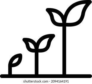 plant vector illustration isolated on a transparent background. stroke vector icons for concept or web graphics.