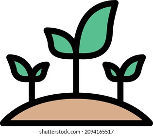 plant vector illustration isolated on a transparent background. stroke vector icons for concept or web graphics.