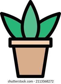 Plant Vector illustration on a transparent background.Premium quality symmbols.Stroke vector icon for concept and graphic design.