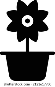 ilustración de planta Vector en un fondo transparente. Símbolos de calidad premium. Icono vector glifos para concepto y diseño gráfico.