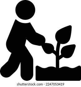 ilustración de planta Vector en un fondo transparente. Símbolos de calidad superior. Iconos vectoriales de glifos para diseño de conceptos y gráficos. 