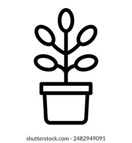 Symboldesign der Pflanzenlinie für Vektorgrafiken