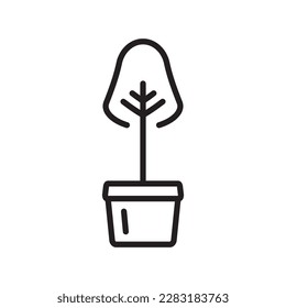 Plant vector linear icon. Houseplant flat sign design. Seedling nature plant symbol isolated pictogram. Plant UX UI icon symbol outline sign 