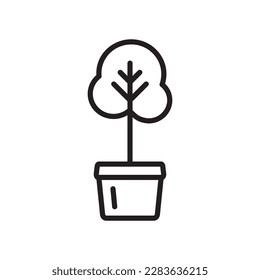 Plant vector linear icon. Houseplant flat sign design. Seedling nature plant symbol isolated pictogram. Plant UX UI icon symbol outline sign 