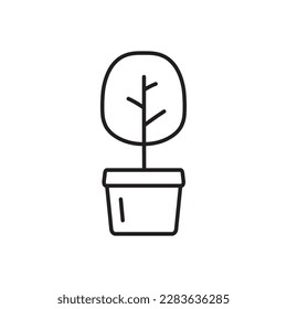 Plant vector linear icon. Houseplant flat sign design. Seedling nature plant symbol isolated pictogram. Plant UX UI icon symbol outline sign 