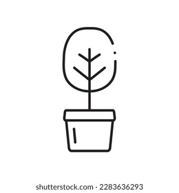 Plant vector linear icon. Houseplant flat sign design. Seedling nature plant symbol isolated pictogram. Plant UX UI icon symbol outline sign 