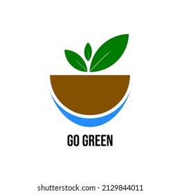 Plant vector logo. Good for company logos, coffee shops, plantations, greening, calls to preserve nature, etc.