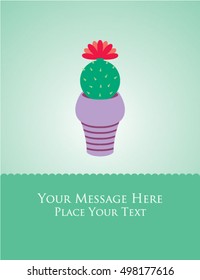 plant vector message card