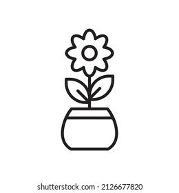 Plant Vector Outline Icon Design illustration. Agriculture and Farming Symbol on White background EPS 10 File