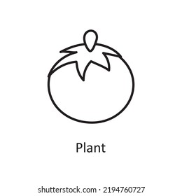 Ilustración de diseño de iconos de esquema de vector de planta. Símbolo de la naturaleza sobre el fondo blanco Archivo EPS 10