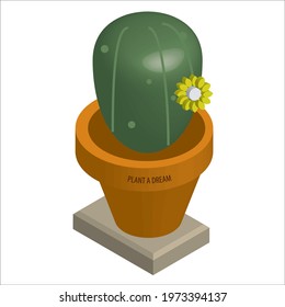 plant vector in samll pot 