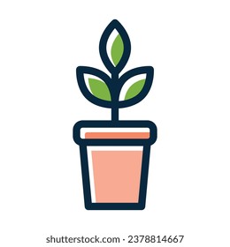 Plant Vector Thick Line Filled Dark Colors Icons For Personal And Commercial Use.
