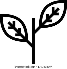 plant vector thin line icon 
