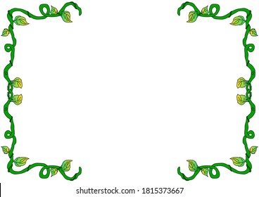 Plant Vine Border Cartoon Special Vector. A vine is any plant with a growth habit of trailing or scandent 