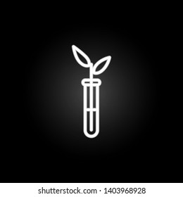 Plant in vitro neon icon. Elements of education set. Simple icon for websites, web design, mobile app, info graphics