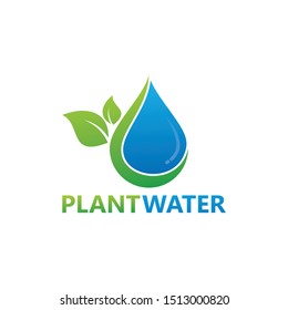 Plant Water Logo Template Design