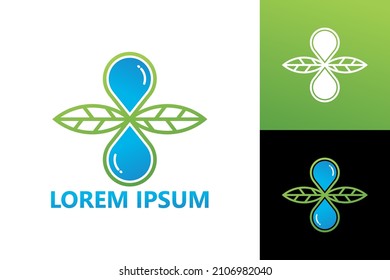 Plant water logo template design vector