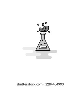 Plant  Web Icon. Flat Line Filled Gray Icon Vector