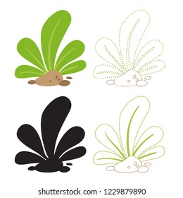 plant worksheet vector design for kid