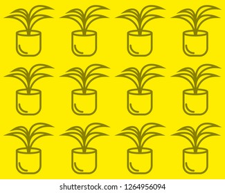 plant with yellow background