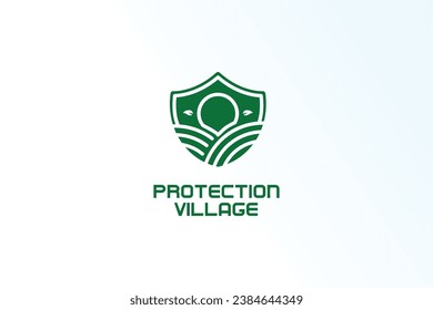 plantation garden field protection minimalist elegant modern logo vector