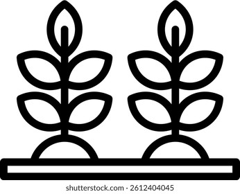 Plantation Icon Outline Vector Illustration
