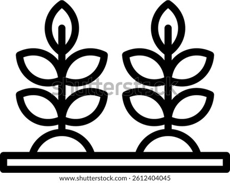 Plantation Icon Outline Vector Illustration