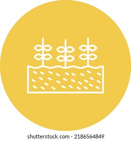 Plantation line circle icon vector image. Can also be used for web apps, mobile apps and print media.