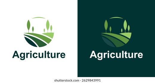 plantação logotipo design, agricultura, fazenda, modelo de design de logotipo, ícone, vetor, símbolo, ideia, inspiração.