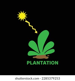 Plantation vector abstract logo template