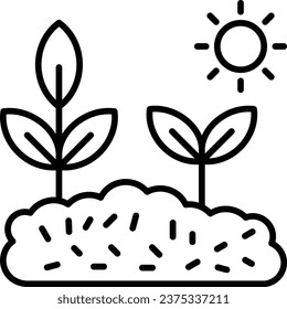 Icono de vector de plantación. Se puede usar para imprimir, móviles y aplicaciones web.