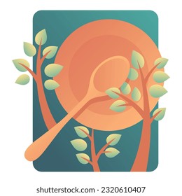 Plant-based foods - natural vegan nutrients and ingredients. Vector eco-friendly isolated illustration