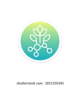 Plant-based Protein Icon, Line Design