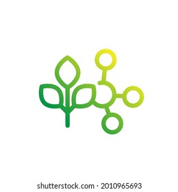 Plant-based Protein Line Icon On White