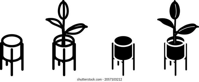 Icono del plantador , ilustración vectorial