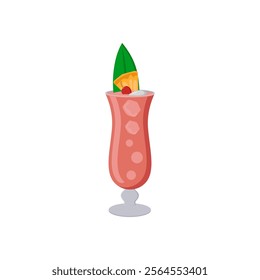 Planter Punch, Cocktails Vector illustration, Isolated