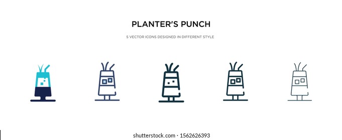 planter's punch icon in different style vector illustration. two colored and black planter's punch vector icons designed in filled, outline, line and stroke style can be used for web, mobile, ui