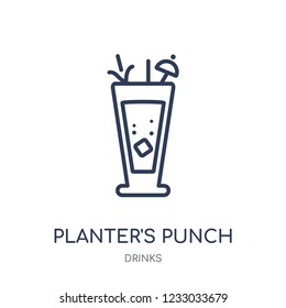 Planter's Punch icon. Planter's Punch linear symbol design from drinks collection. Simple outline element vector illustration on white background
