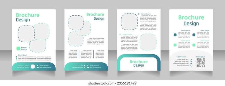 Planting blank brochure design. Template set with copy space for text. Premade corporate reports collection. Editable 4 paper pages. Secular One Regular, Rajdhani-Semibold, Arial fonts used