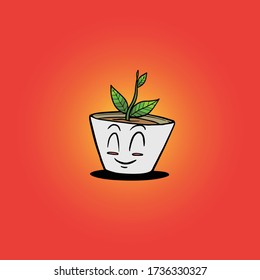 Planting Bud Spouts Vector Illustrator EPS