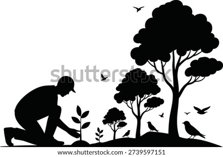 Planting Gardener Sapling Tree Nature Environment Growth Soil Ecology Conservation